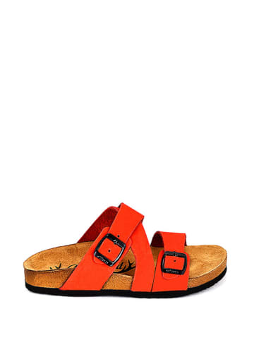 Moosefield Leren slippers rood
