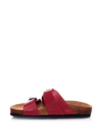 Moosefield Leren slippers bordeaux