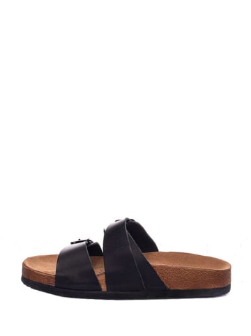 Moosefield Leder-Pantoletten in Schwarz