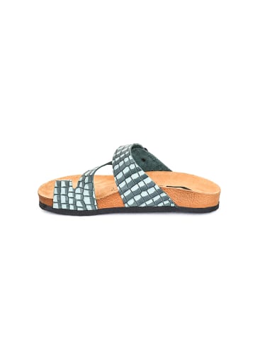 Moosefield Leren teenslippers blauw