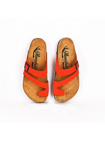 Moosefield Leder-Pantoletten in Rot