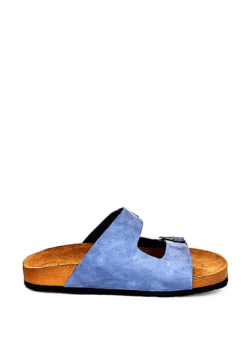 Moosefield Leren slippers blauw