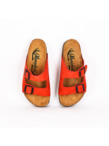 Moosefield Leder-Pantoletten in Rot