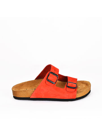 Moosefield Leder-Pantoletten in Rot