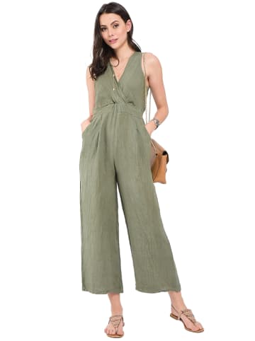 Le Jardin du Lin Linnen jumpsuit kaki