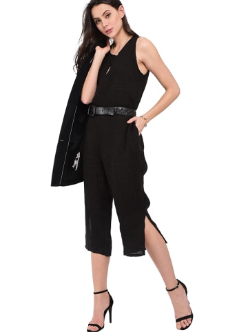 Le Jardin du Lin Leinen-Jumpsuit  in Schwarz
