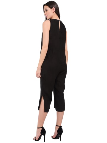 Le Jardin du Lin Leinen-Jumpsuit  in Schwarz