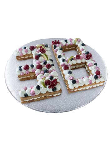 COOK CONCEPT Roestvrijstalen bakvorm "Number Cake" - (B)31 x (H)5 x (D)18 cm