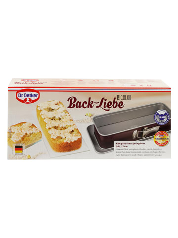 Dr. Oetker Königskuchen-Springform "Back Liebe" in Rot/ Grau - (L)30 x (B)12 cm