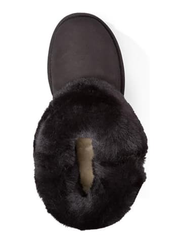 UGG Skórzane botki zimowe "Bailey Button II" w kolorze czarnym