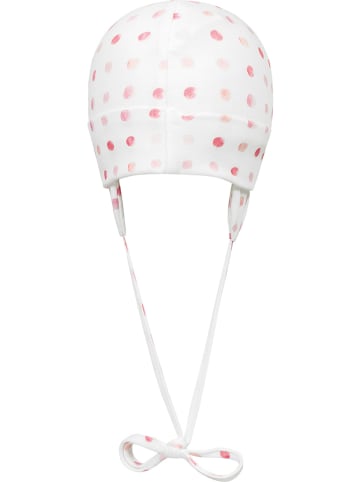 Döll Mütze in Weiß/ Rosa