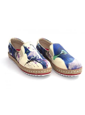 Goby Espadrilles crème/blauw