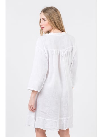 Jean Louis Scherrer Leinen-Kleid "Elonore" in Weiß
