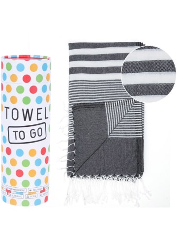 Towel to Go Strandtuch "Towel To Go" in Schwarz - (L)180 x (B)100 cm