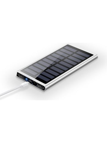 SmartCase Solar-Powerbank in Silber - 20.000 mAh