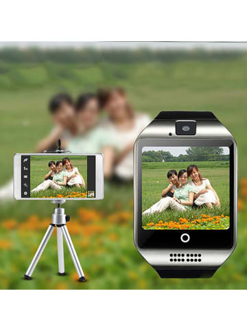 SmartCase Smartwatch zwart/zilverkleurig