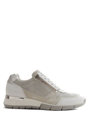 NoGRZ Leder-Sneakers "B.Vittone" in Weiß/ Grau