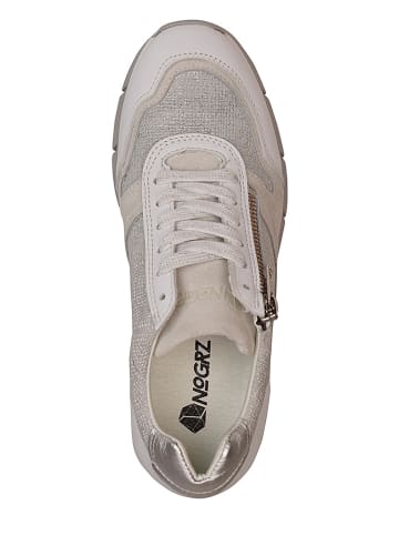 NoGRZ Leder-Sneakers "B.Vittone" in Weiß/ Grau
