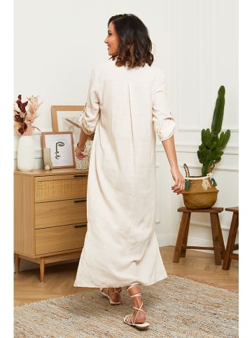 Le Monde du Lin Leinen-Kleid in Rosé