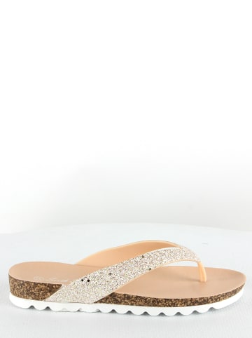 Sixth Sens Teenslippers goudkleurig