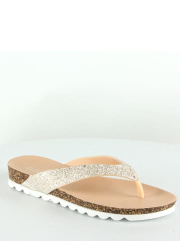 Sixth Sens Teenslippers goudkleurig