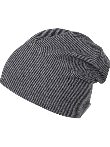 Sterntaler Dwustronna czapka beanie w kolorze szarym