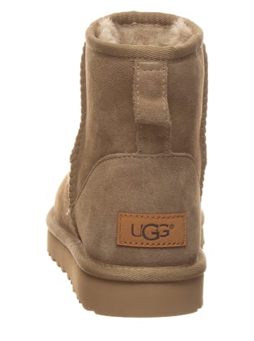 UGG Skórzane botki "Classic Mini II" w kolorze brązowym