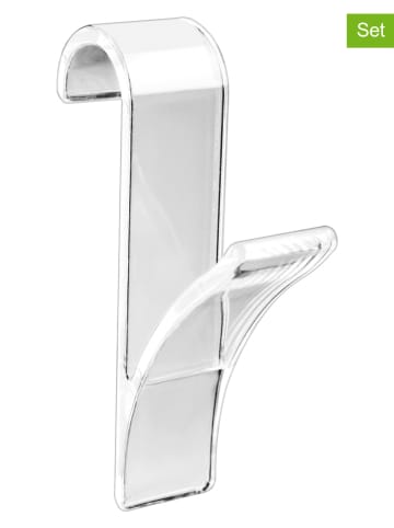 Wenko 2-delige set: handdoekhaken voor de radiotor transparant - 2x 2 stuks