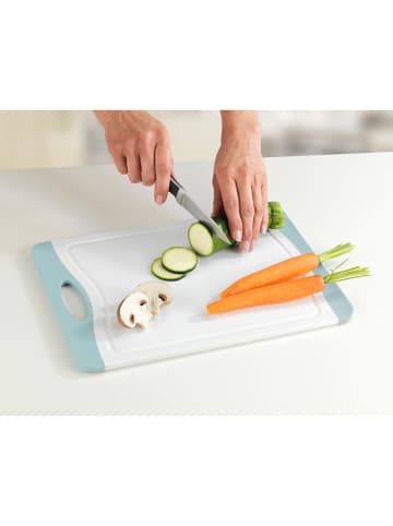 Wenko Snijplank "Easy" wit/lichtblauw - (L)39,5 x (B)28 cm