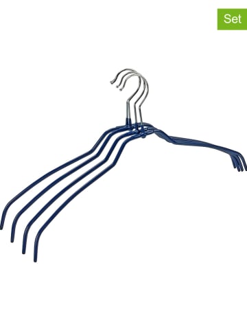 Wenko 4-delige set: kledinghangers blauw - (L)41 x (B)21,5 cm