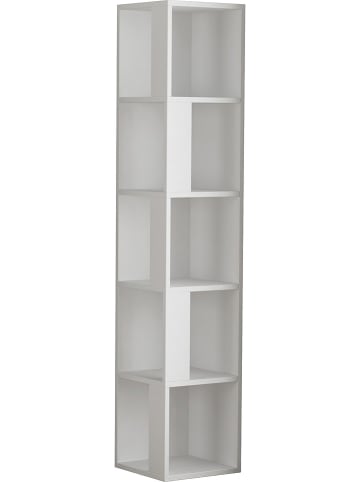 Evila Bücherregal "Piano" in Weiß - (B)34 x (H)161 x (T)34 cm