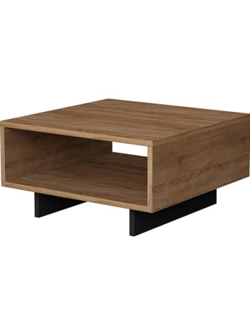 Evila Couchtisch "Hola" in Eiche/ Anthrazit - (B)60 x (H)32 x (T)60 cm