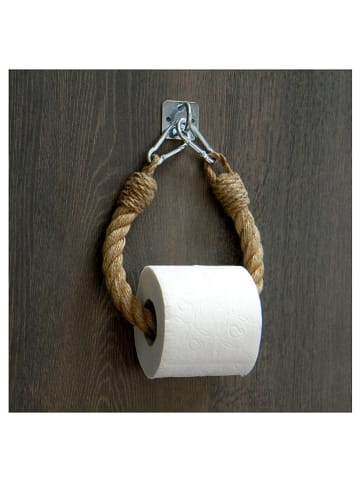 Evila Toilettenpapierhalter "Boru" in Natur - (B)12 x (H)38 x (T)3 cm