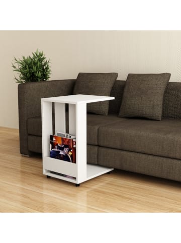 Evila Bijzettafel "Edi" wit - (B)45 x (H)60 x (D)37 cm