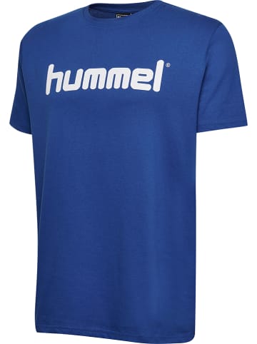 Hummel Koszulka "Logo" w kolorze niebieskim