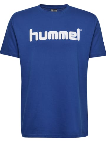 Hummel Koszulka "Logo" w kolorze niebieskim