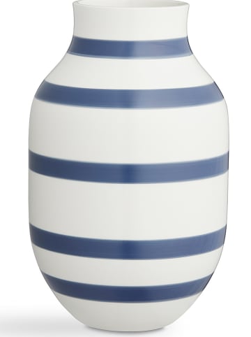 Kähler Vase "Omaggio" in Blau/ Weiß - (H)30,5 cm