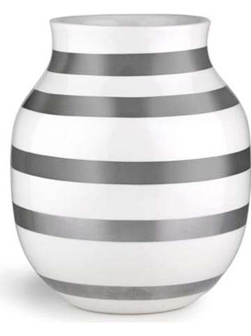 Kähler Wazon "Omaggio" w kolorze srebrno-białym - wys.20 cm