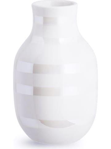 Kähler Vase "Omaggio" in Weiß/ Perlmutt - (H)12,5 cm