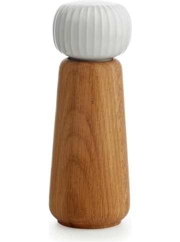 Kähler Kruidenmolen "Hammershøi" wit/naturel - (H)17,5 cm