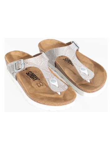 Sunbay Teenslippers "Camelia" zilverkleurig