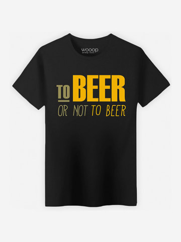 WOOOP Koszulka "To Beer or not to Beer" w kolorze czarnym