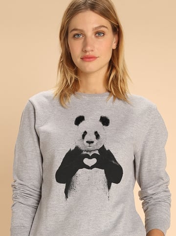 WOOOP Sweatshirt "Love Panda" grijs