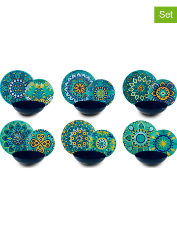 Trendy Kitchen by EXCÉLSA 18-delig tafelservies blauw