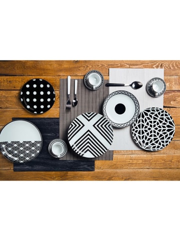 Trendy Kitchen by EXCÉLSA 18tlg. Tafelservice  in Schwarz/ Weiß