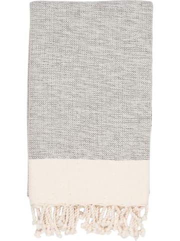 Samimi Hamamdoek grijs/beige - (L)180 x (B)100 cm