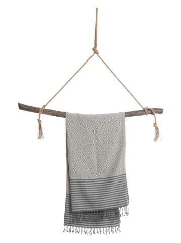 Samimi Hamamtuch in Beige/ Grau - (L)180 x (B)100 cm