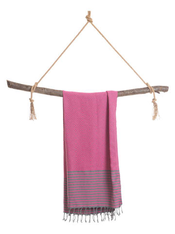 Samimi Hamamtuch "Sahara" in Pink - (L)180 x (B)100 cm