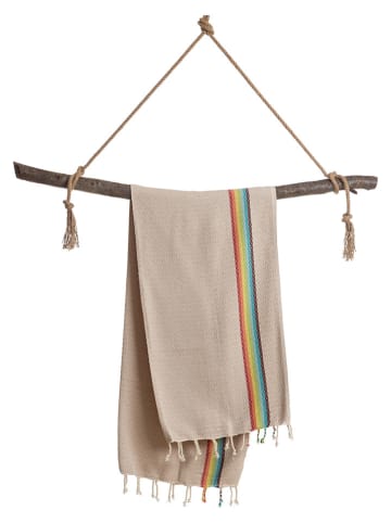 Samimi Hamamtuch "Rainbow" in Beige/ Bunt - (L)180 x (B)100 cm