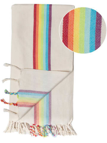 Towel to Go Hamamtuch in Beige/ Bunt - (L)180 x (B)100 cm